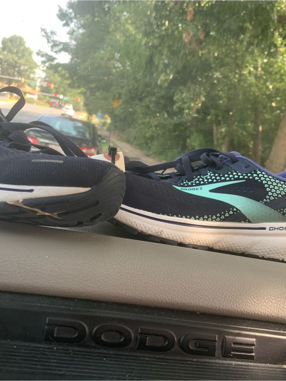 Brooks Navy and Teal Women's Running Sneakers
